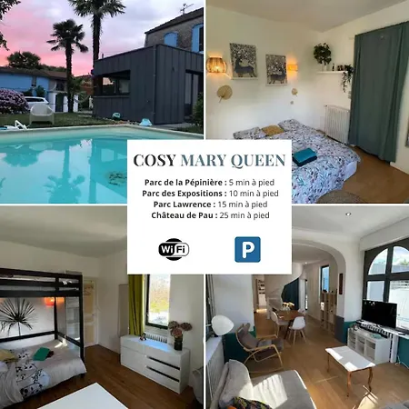 Cosy Mary Queen - 3ch - Maison & Jardin & Piscine Apartment Pau